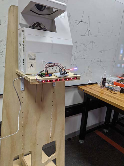 projector and sensor component of prototype demonstration in week 8.