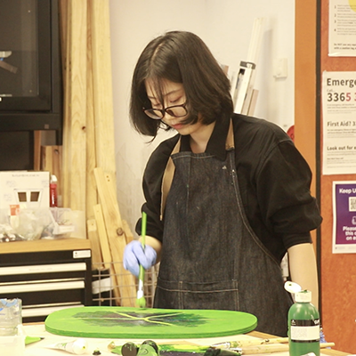 Nan painting lilypads